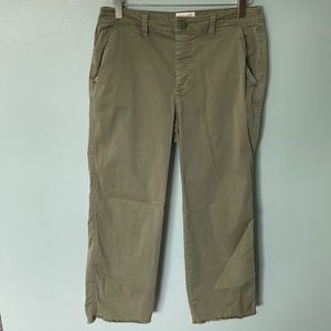 Sanctuary Standard Surplus Crop Wider-leg Olive Pant